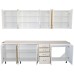 Bucatarie Zebra 260 cm din MDF Vanilie cu blat termoizolant culoare Marmura